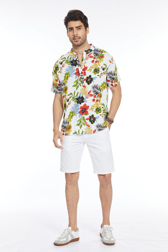 Beyond Apparel Men's Floral Hawaiian Shirt