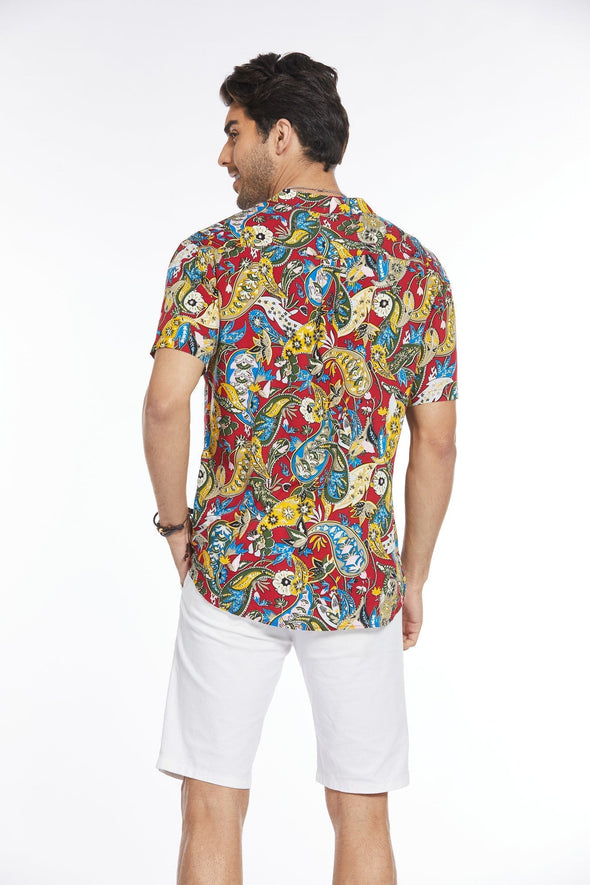 Beyond Apparel Men's Floral Hawaiian Shirt