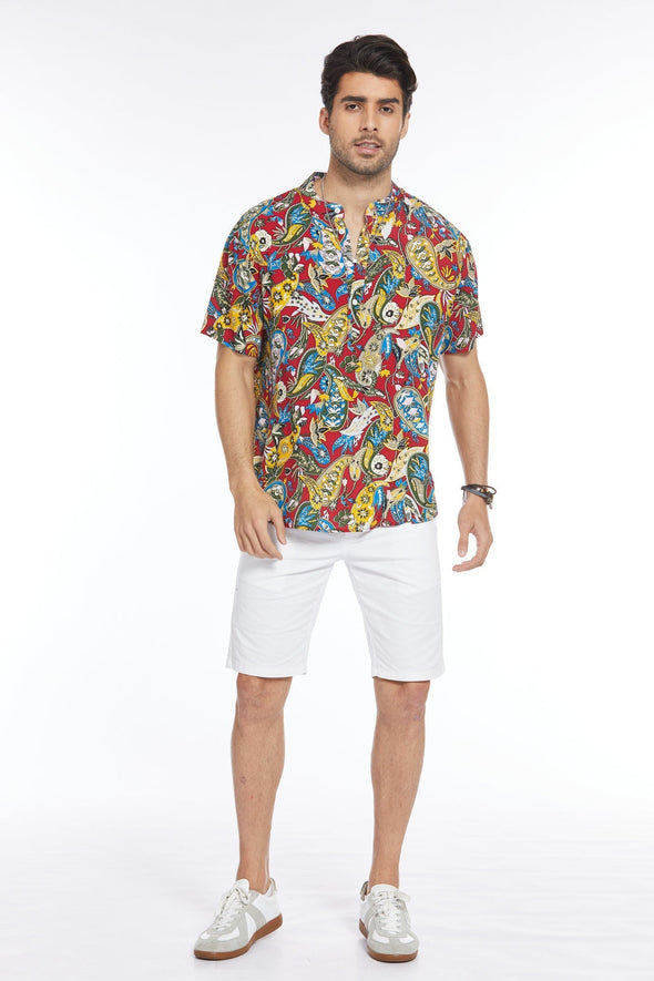 Beyond Apparel Men's Floral Hawaiian Shirt