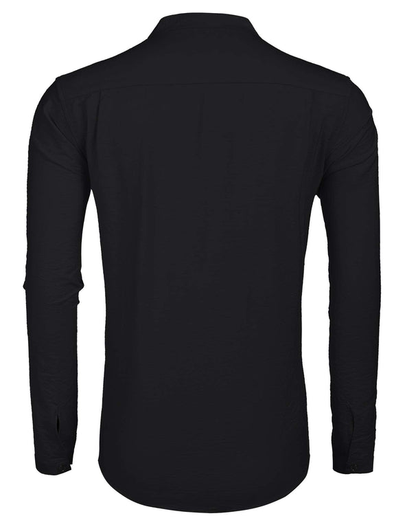 Beyond Apparel Men's Linen Henley Shirt Long Sleeve Casual Hippie Cotton Beach T Shirts