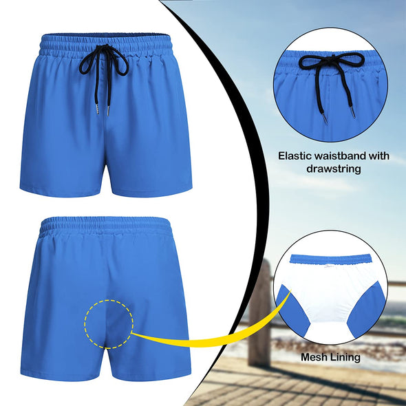 Beyond Apparel Men's Swimming Trunk Quick Dry Swimwear Bathing Suit Beach Board Short